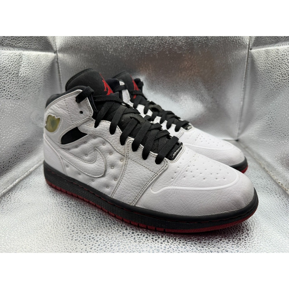 Size 10.5 Nike Air Jordan 1 Retro 97 TXT Playoff‎ White Mens Sneakers 555069-101